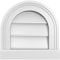 Ekena Millwork Round Top Surface Mount PVC Gable Vent w/ 2"W x 2"P Brickmould Sill Frame, 12"W x 12"H GVPRT12X1203SN - alternate 1